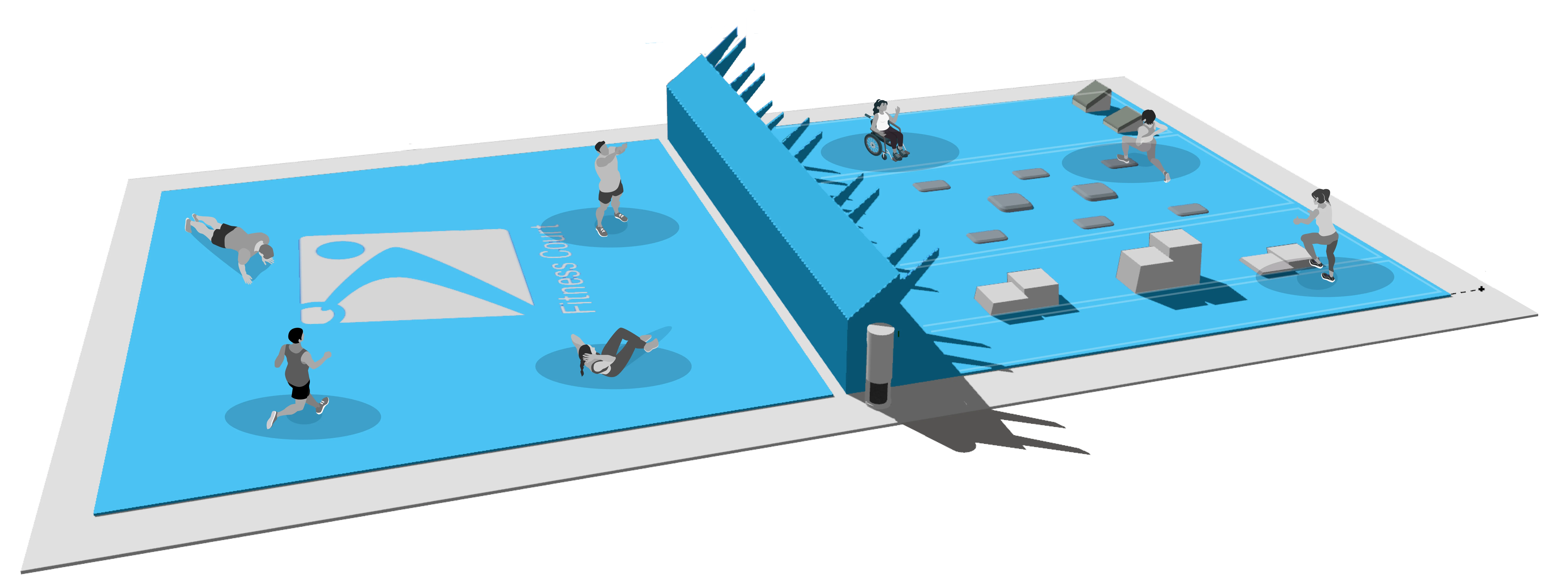 Fitness Court Studio rendering