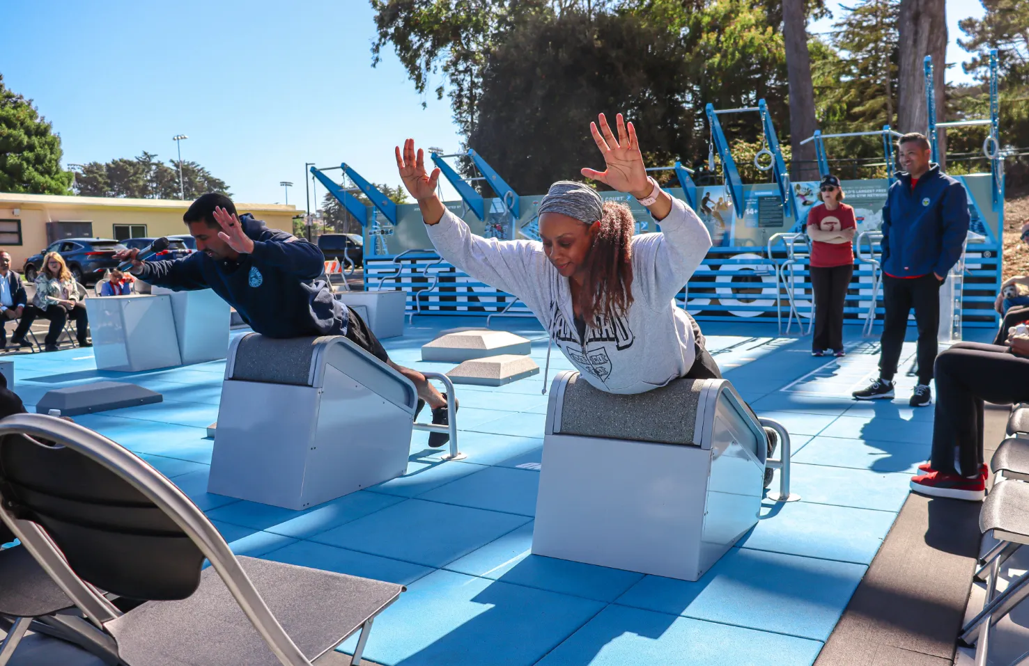 The Fitness Court promotes active aging. 